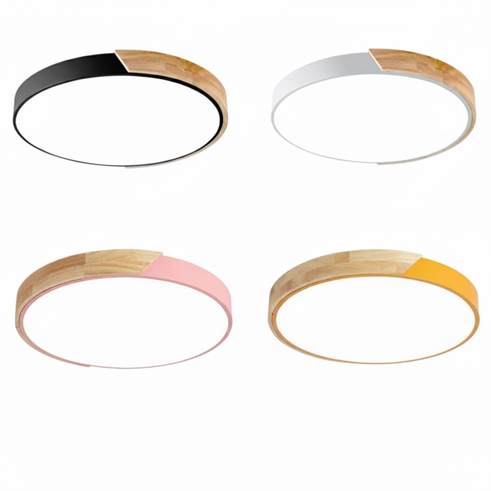 柏拉圖 北歐風 48W LED吸頂燈 附遙控器可調光調色 房間燈 客廳燈 餐廳燈 C0059-48W-B黑色  C0059-48W-W白色  C0059-48W-P粉紅色 C0059-48W-Y黃色