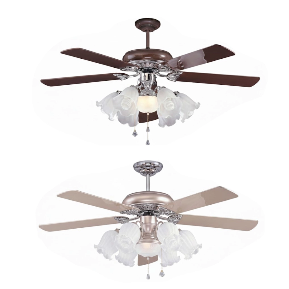 領航者 台灣製吊扇 60吋吊扇+吊扇燈6+1燈 咖啡銀AS-32033+AS-32034 霧鋁銀AS-32035+AS-32036