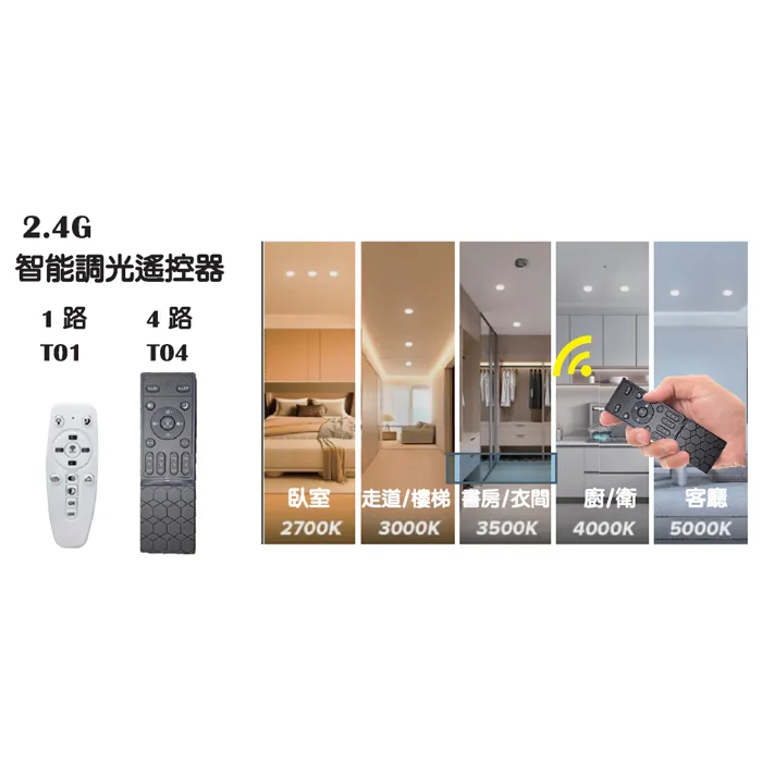 輕智能 智慧調光調色遙控器 T01  T04 一對一 一對四 限輕智能商品專用
