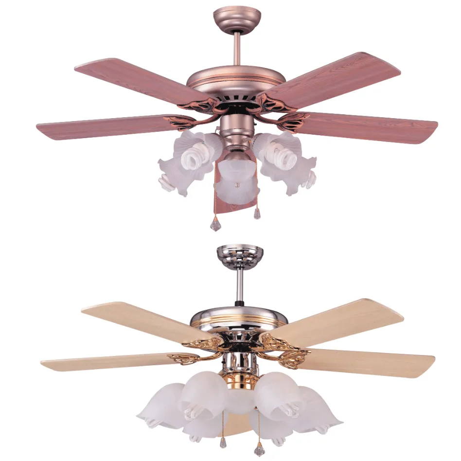 領航者 台灣製吊扇 52吋 吊扇+吊扇燈 霧鋁 樟木AS-32217+AS-32218  18K 鉻色 楓木AS-32219+AS-32220