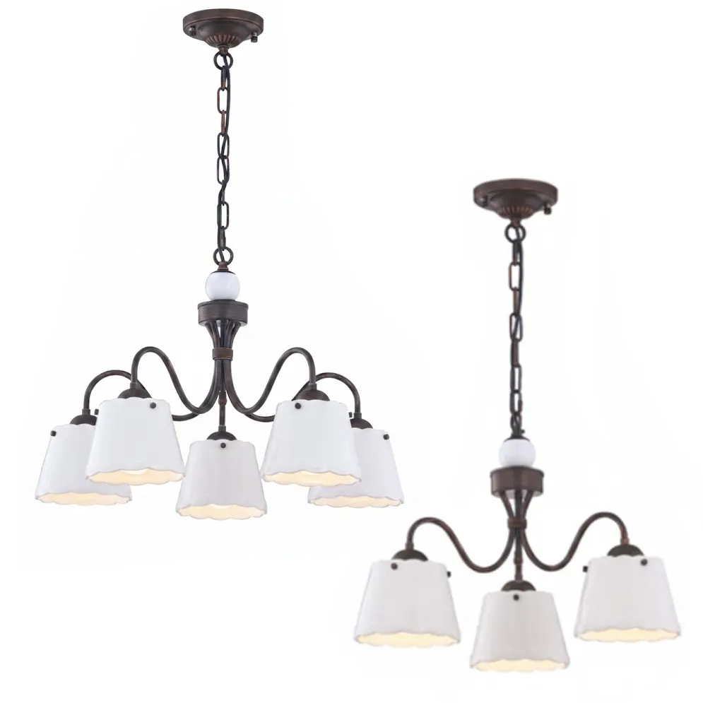 布拉格 陶瓷吊燈5燈/3燈 客廳燈 餐廳燈 吧枱燈 吊燈5燈11170/H5 吊燈3燈11170/H3