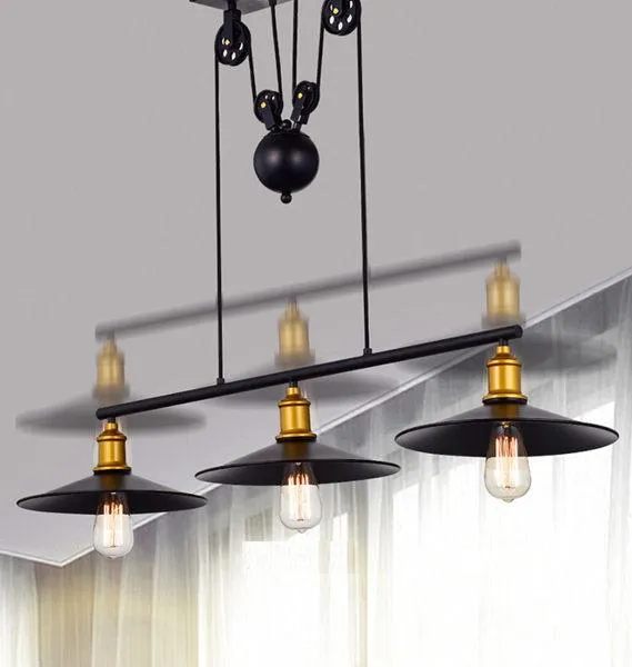 柏拉圖 吊燈3燈 工業風 可升降 餐吊燈 吧檯燈 2151