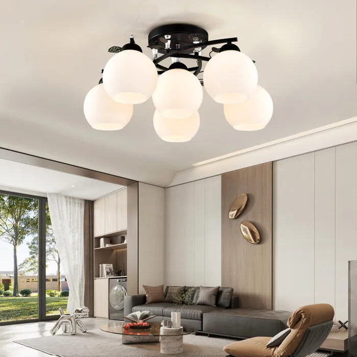 柏拉圖 設計師新款 半吸頂燈3燈  / 5+1燈附IC 房間燈 客廳燈 餐廳燈 3燈1286/3  5+1燈1286/5+1