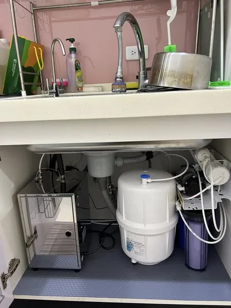 嘉義縣民雄鄉客戶-安裝博群牌廚下型兩溫飲水機