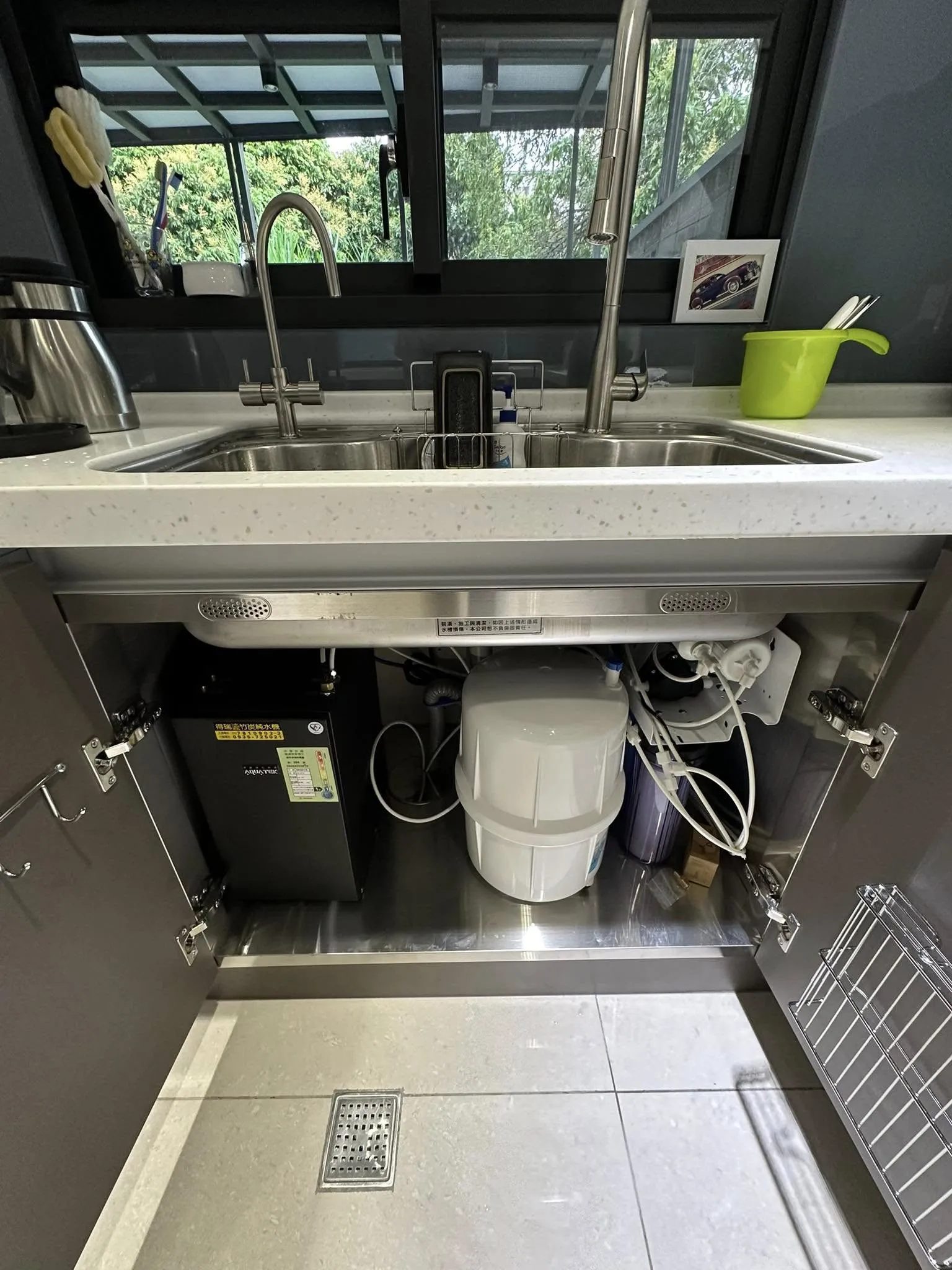 嘉義市客戶-安裝沛宸牌廚下型兩溫飲水機
