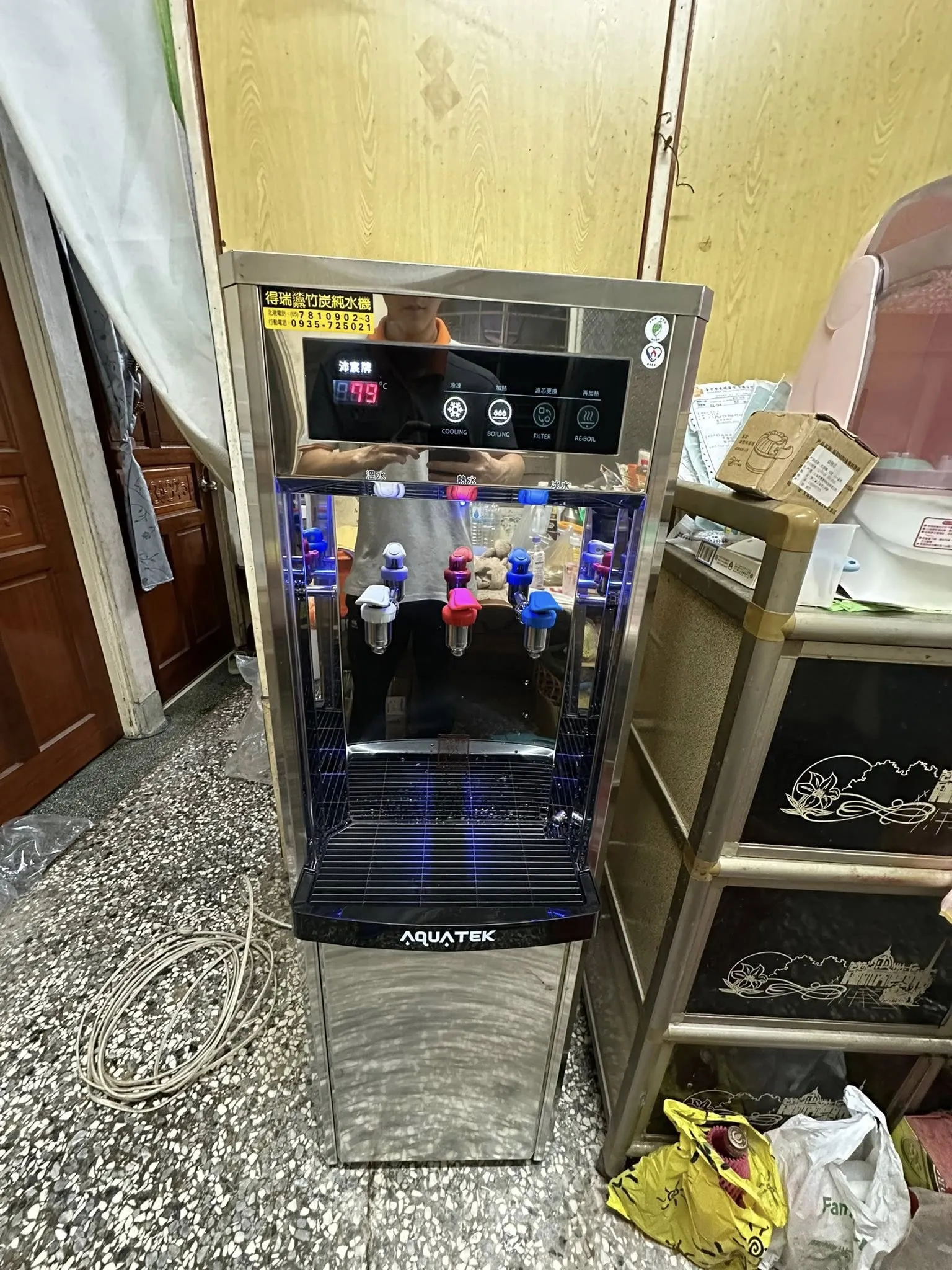感謝嘉義縣竹崎鄉灣橋村客戶-安裝沛宸牌直立式三溫飲水機