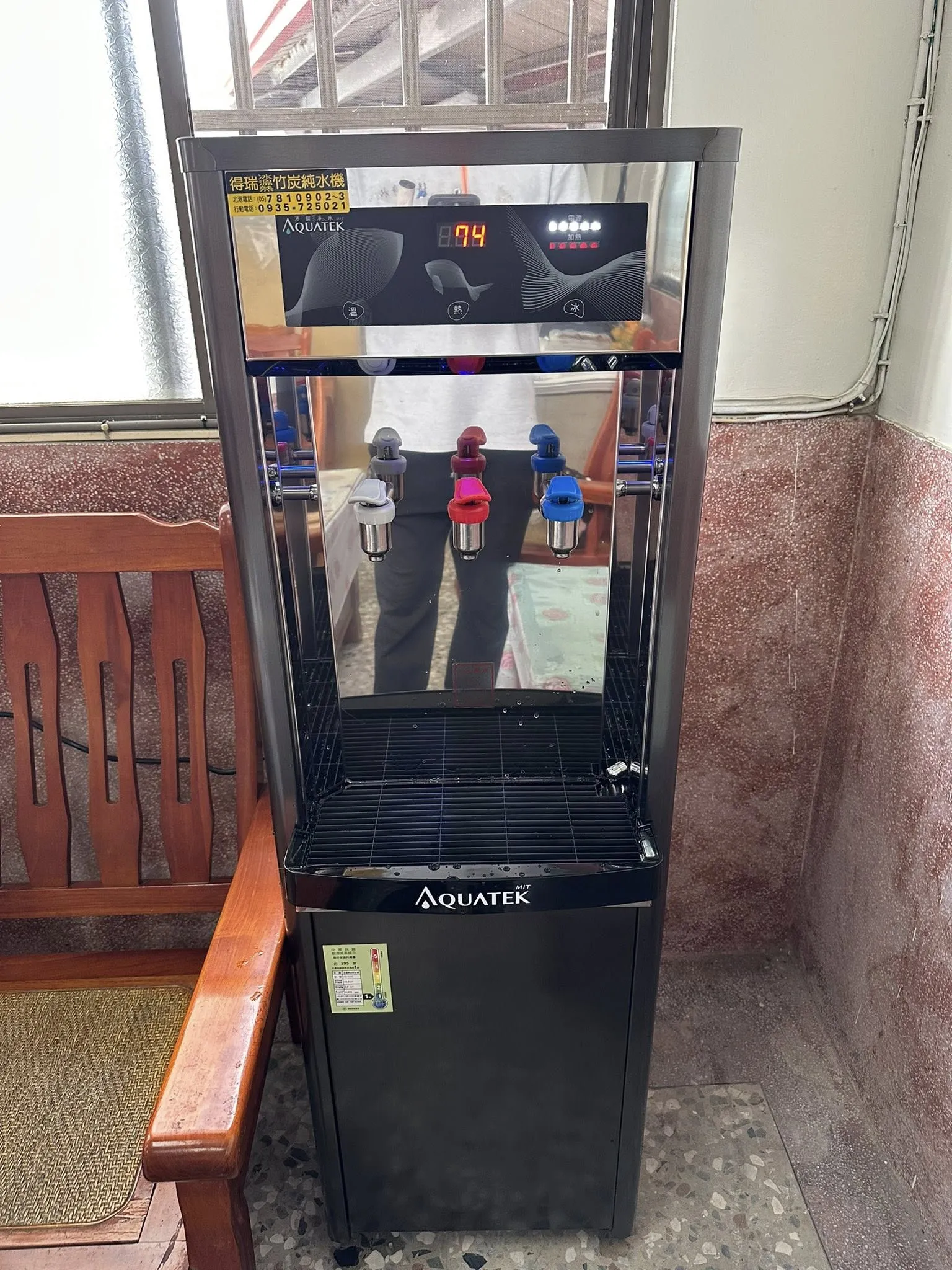 嘉義縣大林鎮天德寶宮妙修堂-安裝沛宸牌冰溫熱直立式飲水機