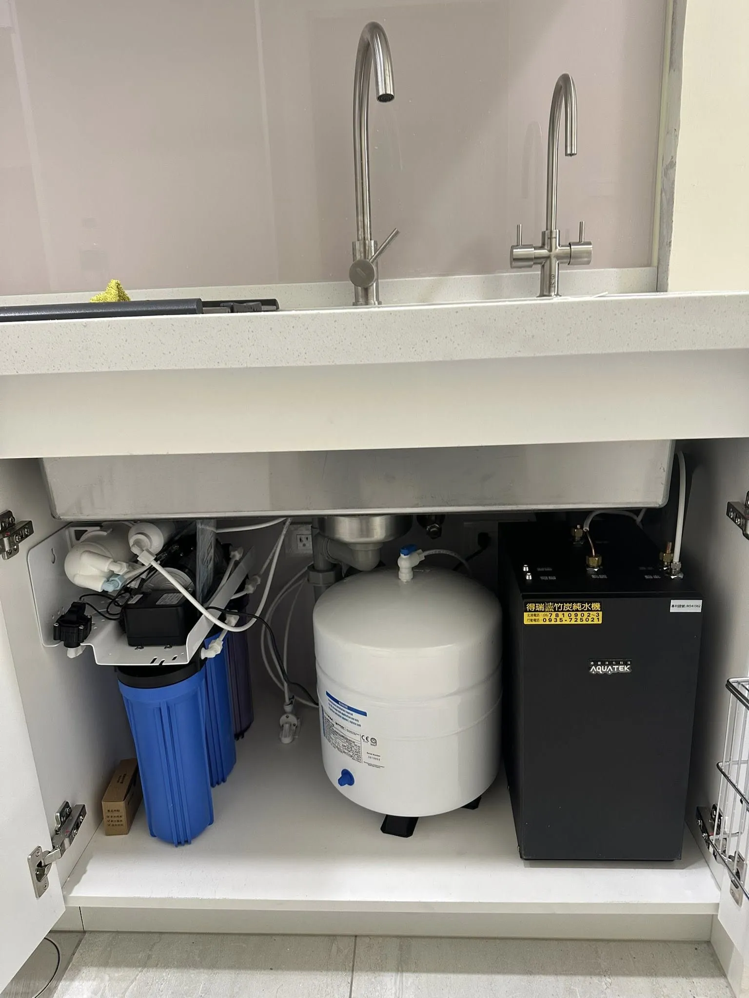 嘉義市-感謝嘉義市客戶安裝沛宸牌廚下型兩溫飲水機