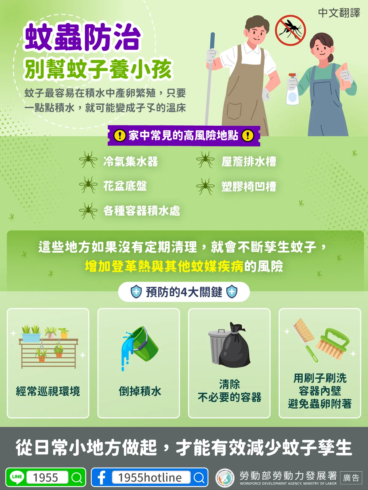 多國語言 - 蚊蟲防治-別幫蚊子養小孩