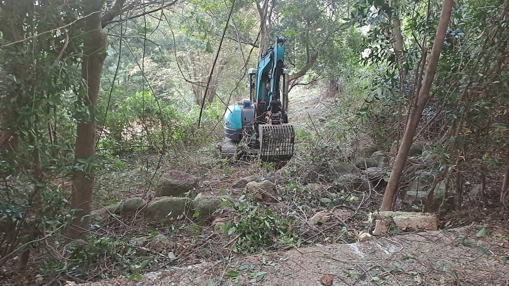 新竹關西休閒地雜草雜樹挖除作業