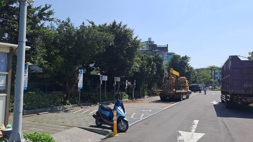 桃園龜山達停車場樹木修剪矮化作業