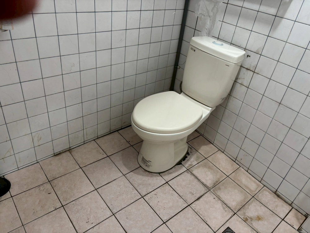 大雅區馬桶排水不順，原因安裝馬桶沒有將排水孔對準，更換馬桶