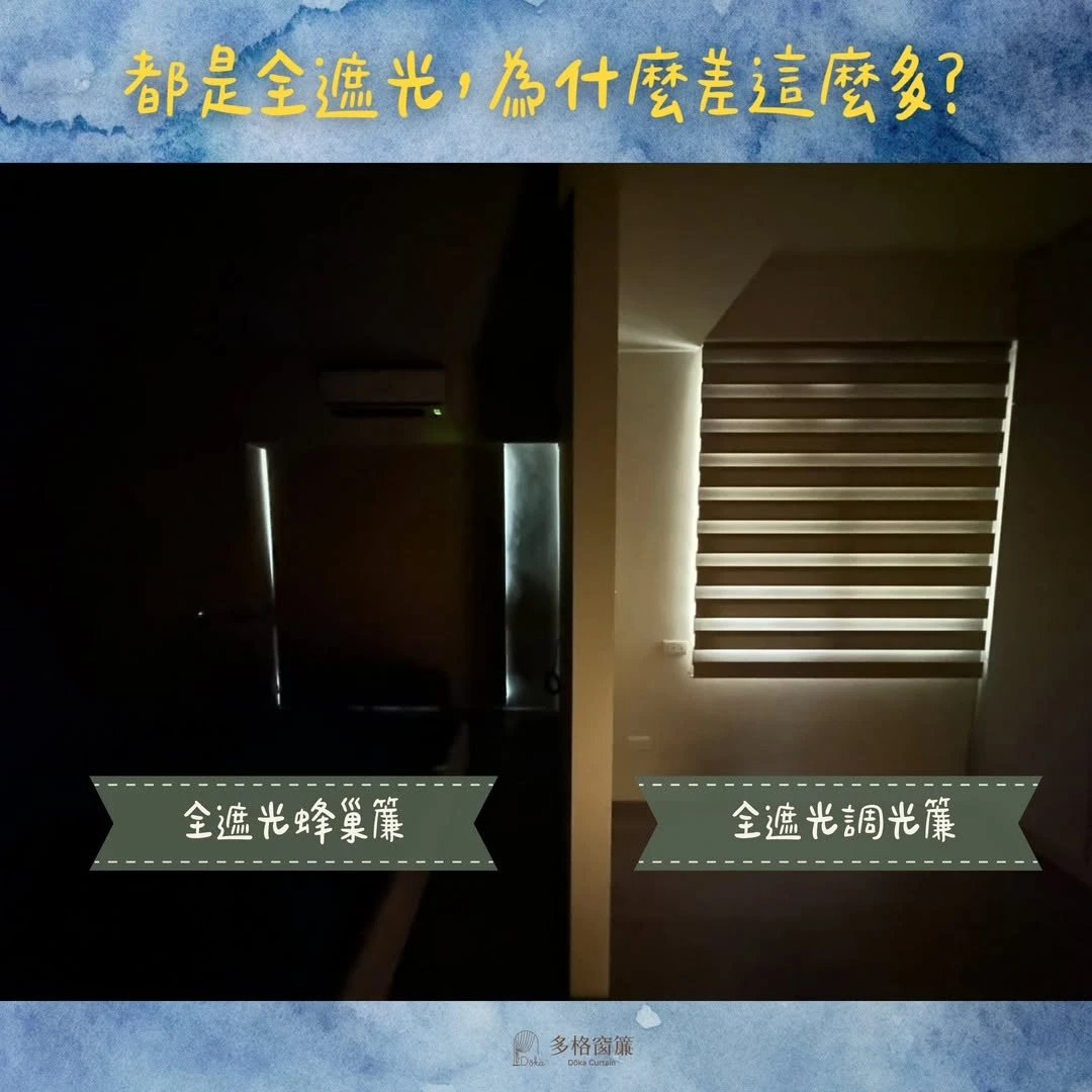 【都是全遮光，暗房效果卻不一樣】