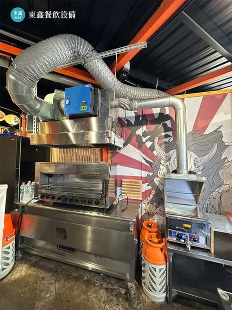 台中靜電除油煙機設備安裝 漁人町日本星光市集安裝案例