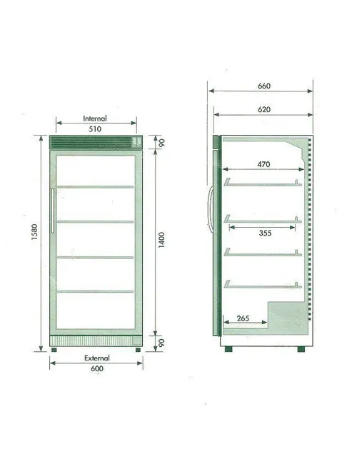 瑞興節能小單門西點櫥