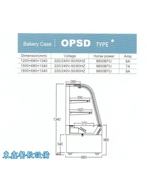 OPSD 小型蛋糕圓玻璃展示櫃