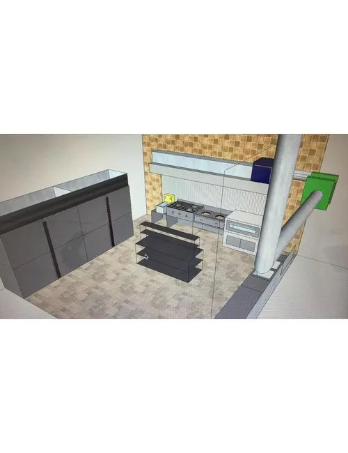 廚房擺放配置3D設計圖