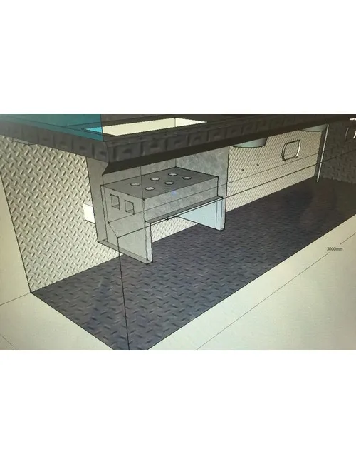 煮麵機 + 3口炒台設計圖