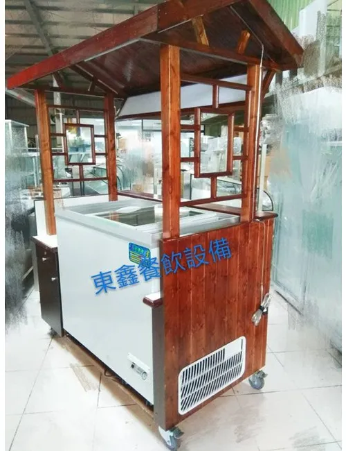 全新 紅茶冰木製攤車台