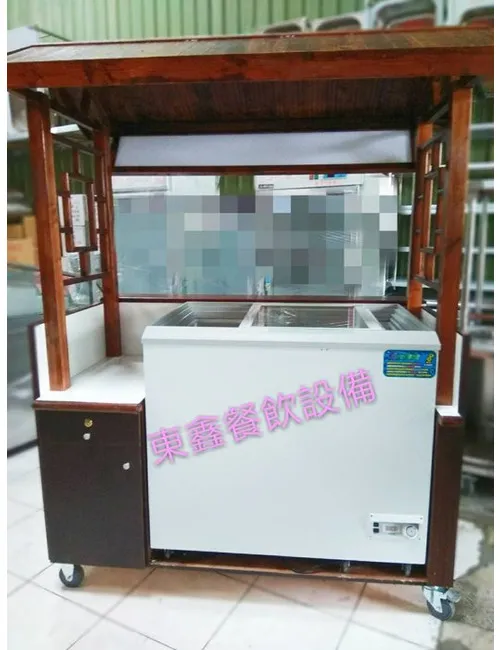 全新 紅茶冰木製攤車台