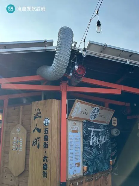 台中靜電除油煙機設備安裝 漁人町日本星光市集安裝案例
