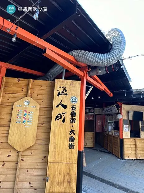 台中靜電除油煙機設備安裝 漁人町日本星光市集安裝案例