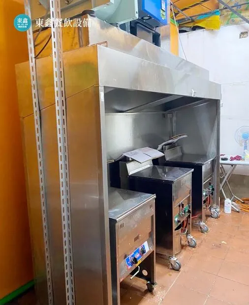 炸雞店開店設備 油炸機 油煙設備 台中草屯市場設備案例