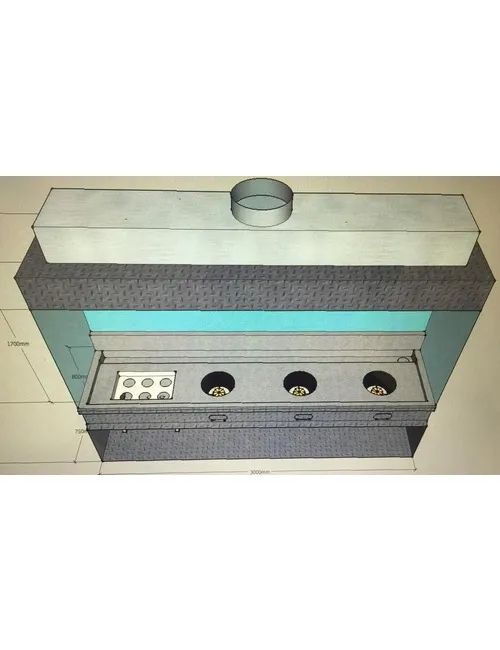 煮麵機 + 3口炒台設計圖