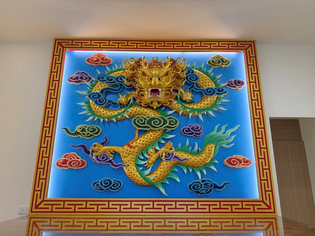 台南大灣史公舘猛龍｜浮雕後貼｜