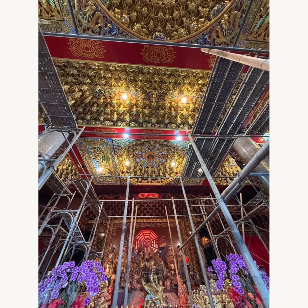 台南南化梨山老母宮結網