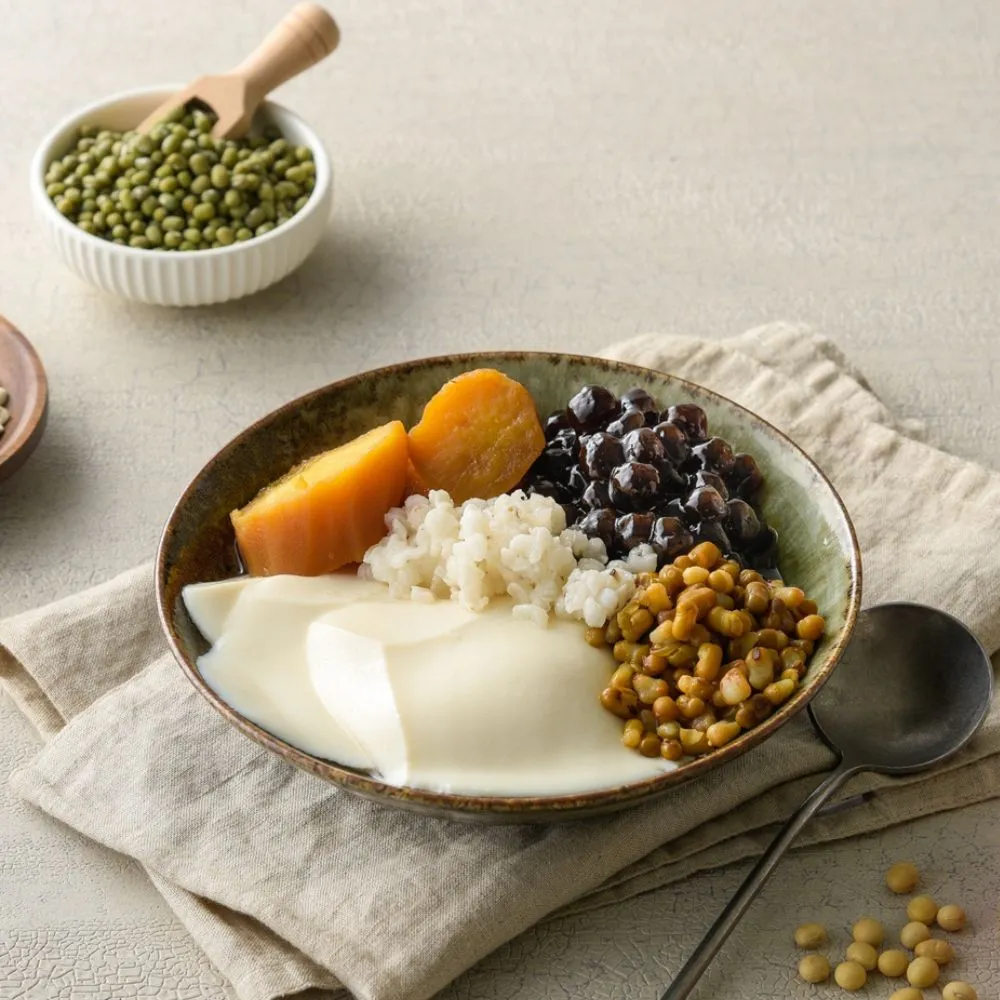 炒糖豆花＋加購好料