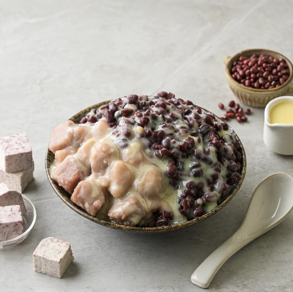 紅豆芋頭牛奶冰