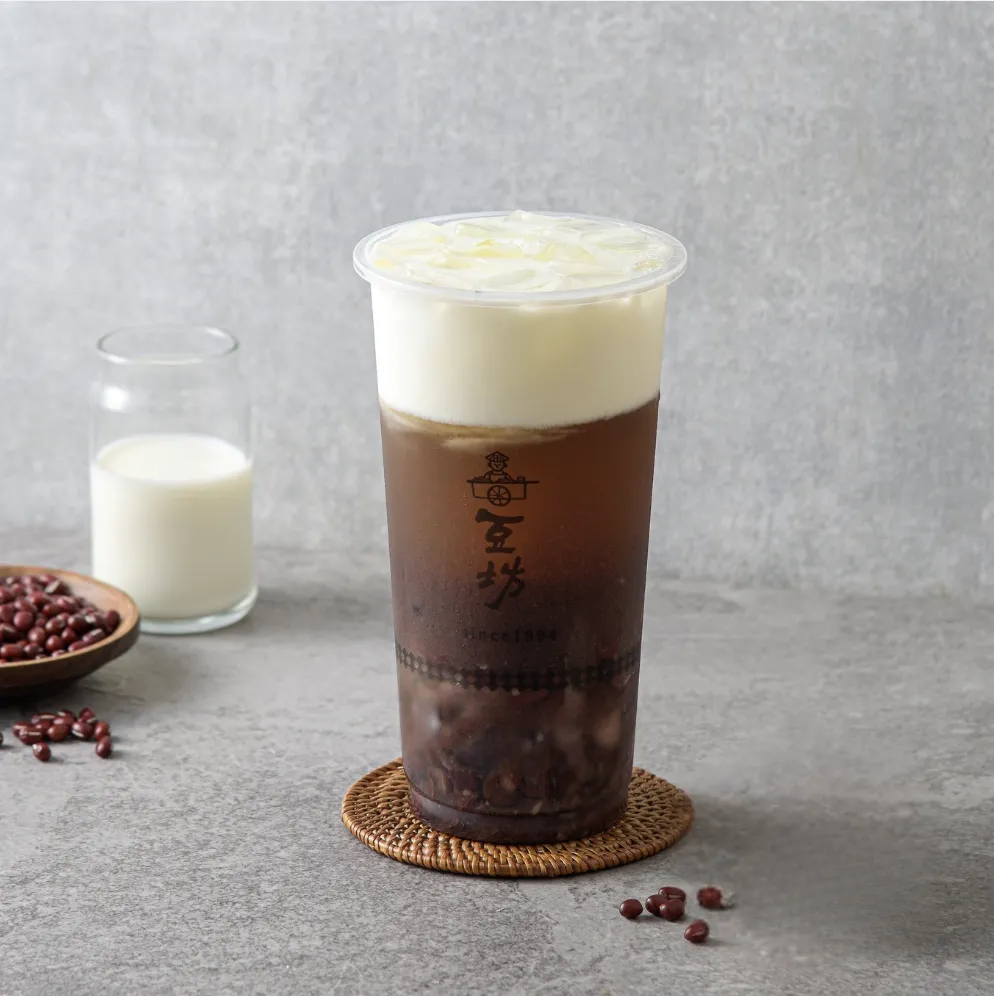 純鮮奶＋紅豆湯