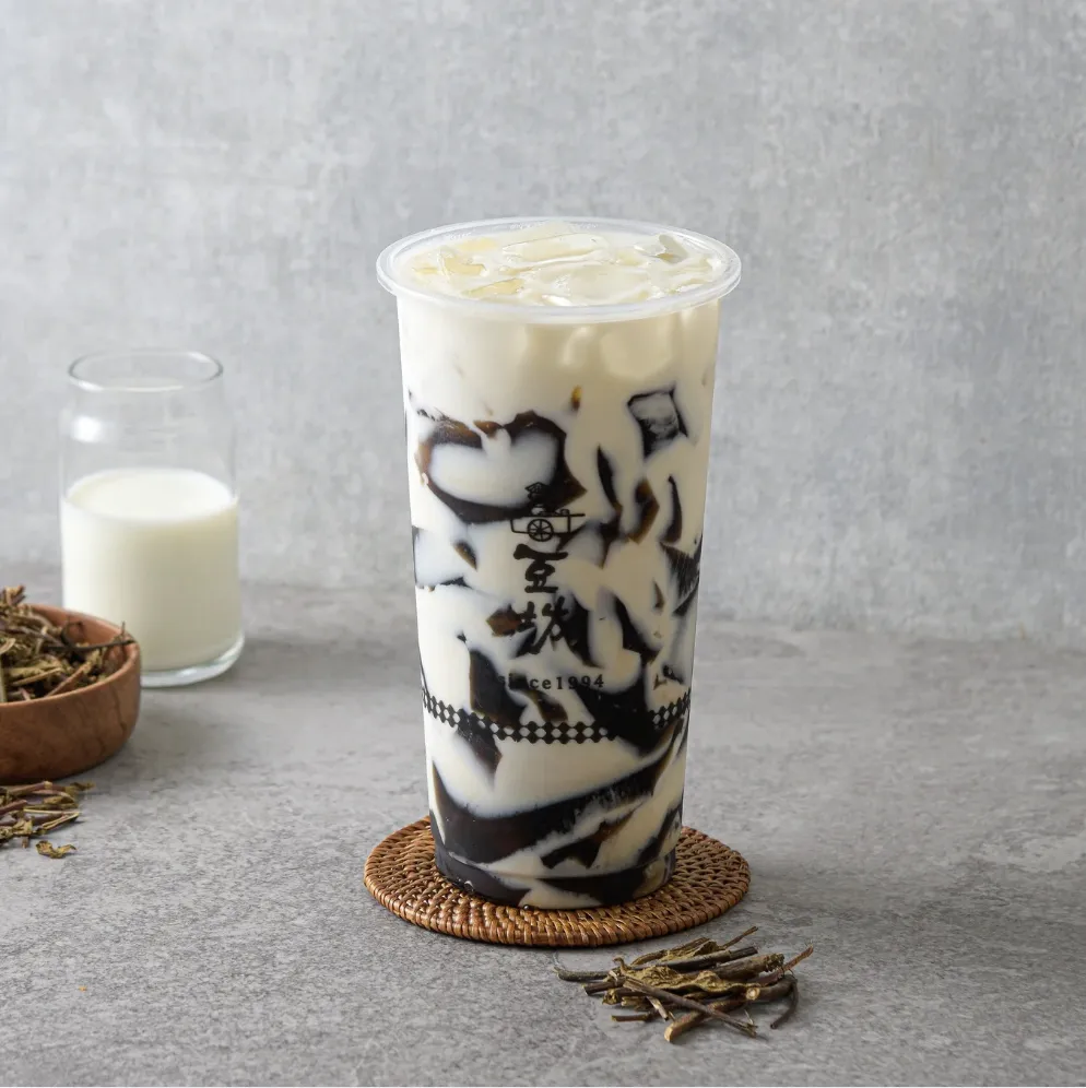 純鮮奶＋嫩仙草