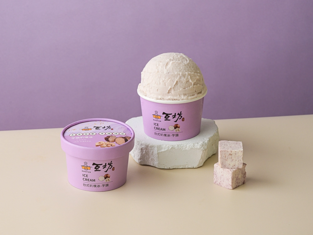 台式冰淇淋-芋頭牛奶冰