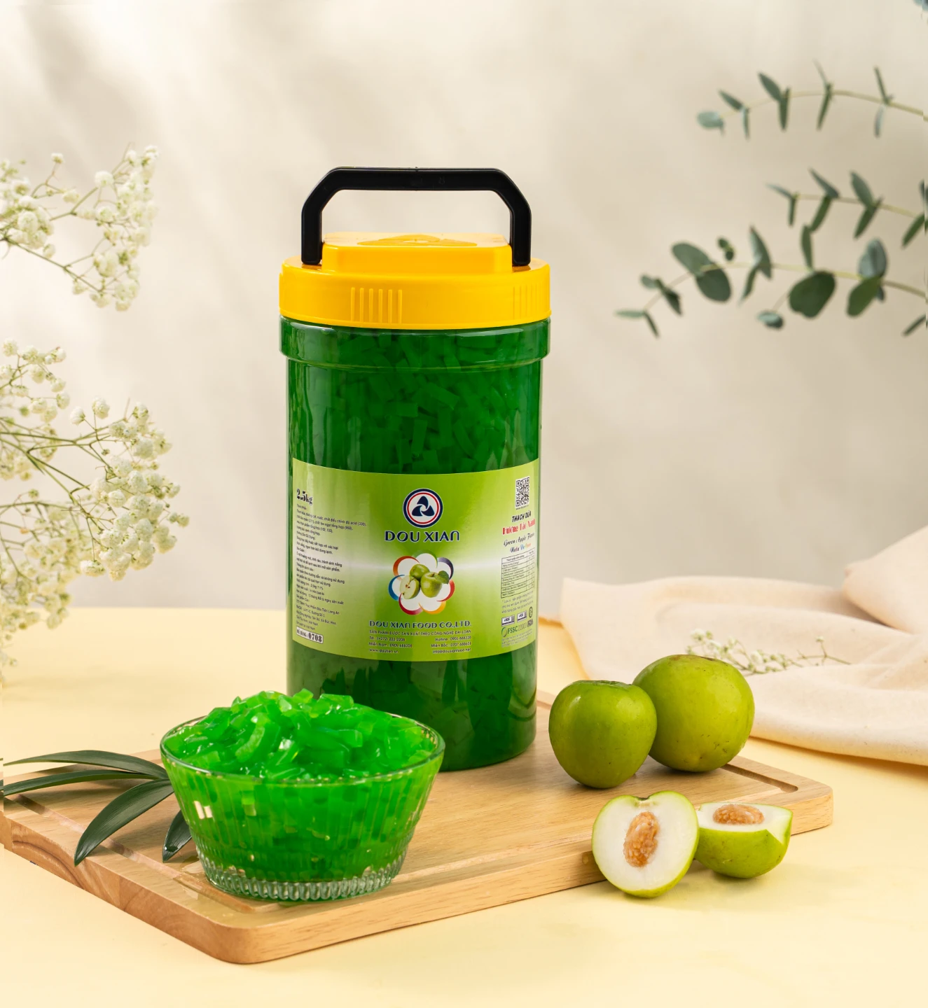 青蘋果風味椰果 - Green Apple Flavor Nata De CoCo