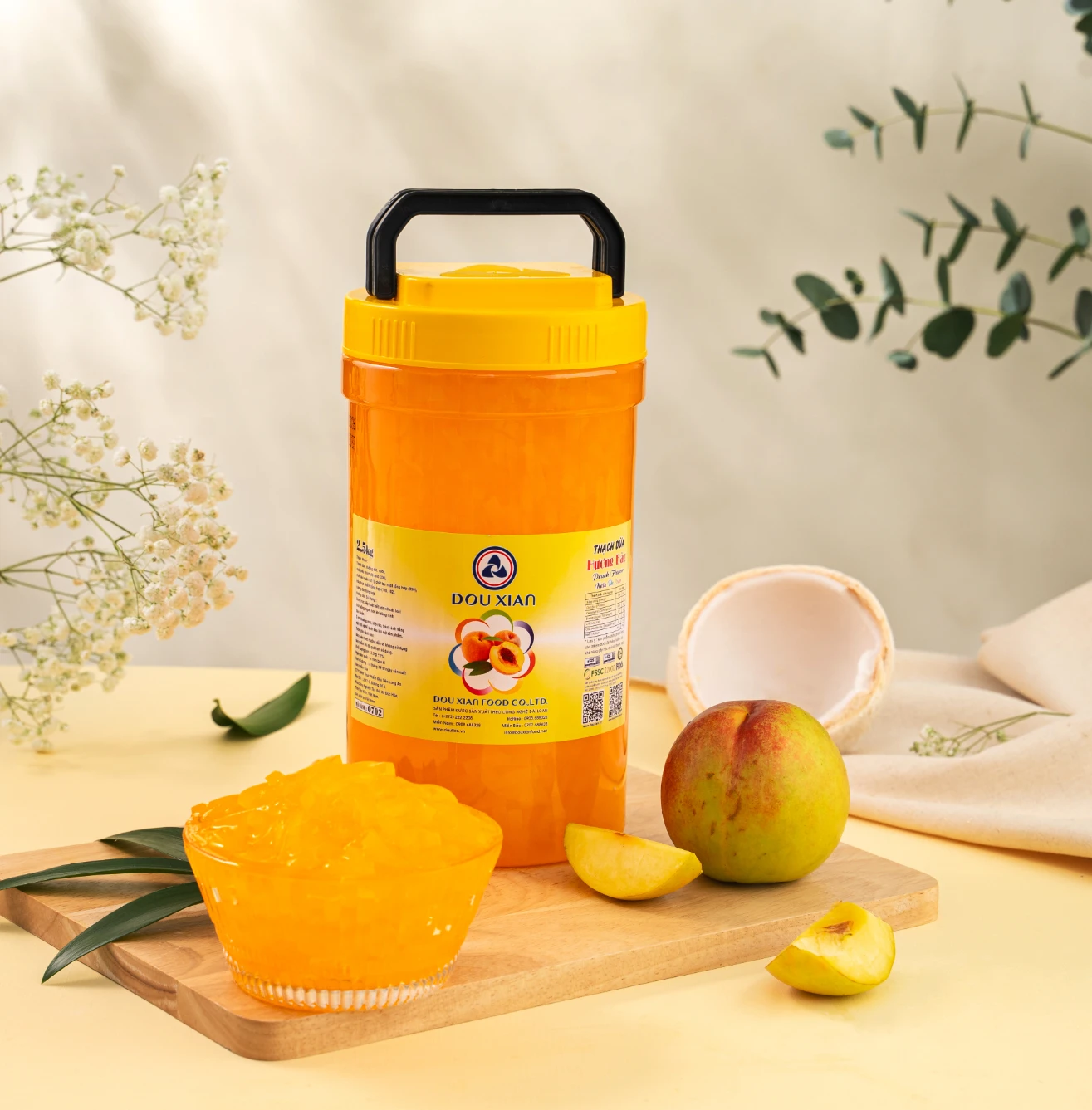 水蜜桃風味椰果 - Peach Flavor Nata De CoCo