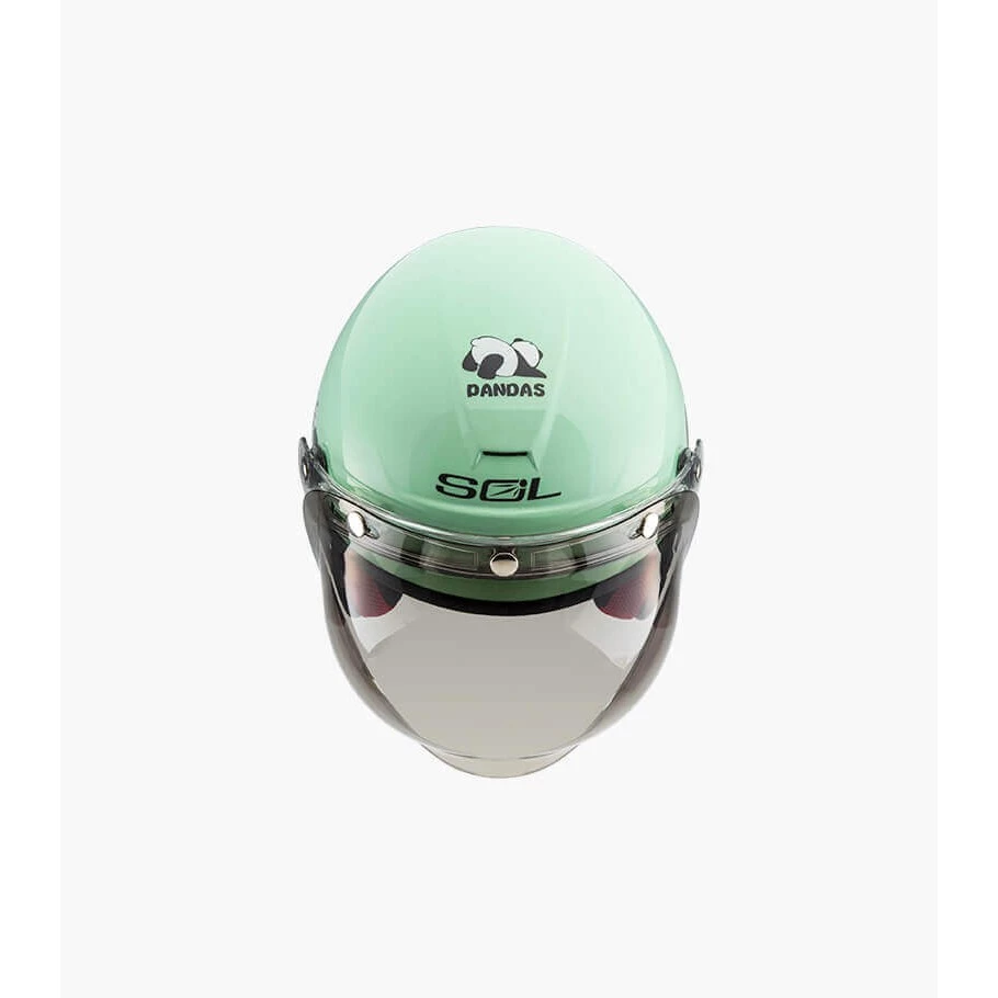 SOL SO-9K SO9K 安全帽 胖達 綠/白 半罩 3/4罩 兒童帽 安全帽
