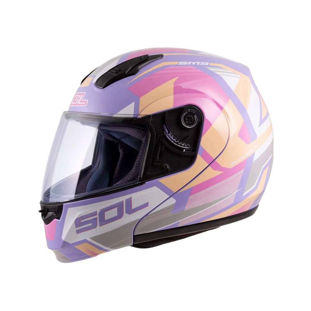 SOL SM-3 原子動力 紫/粉黃 可掀式 可樂帽 汽水帽 SM3