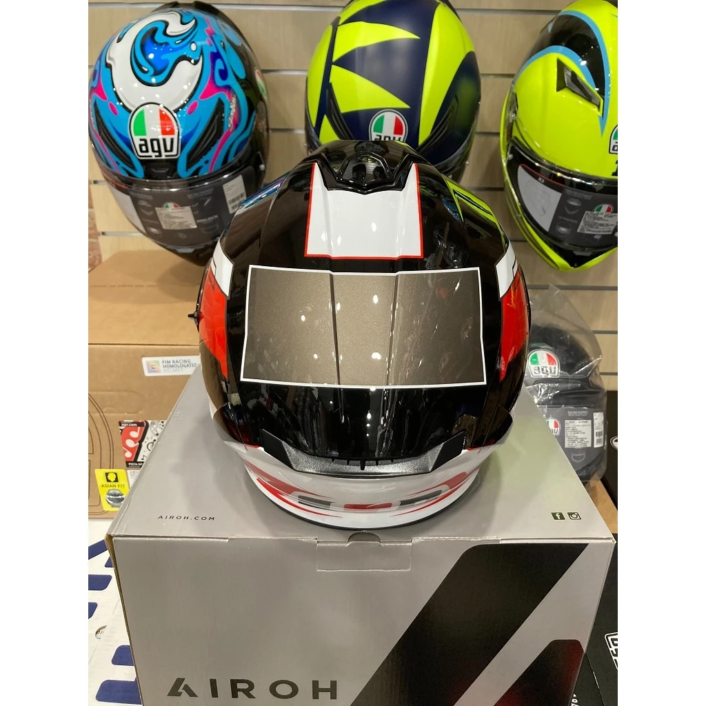 Airoh SPARK #10 亮黑紅 透氣 輕量化 內墨鏡 全罩 (公司貨)