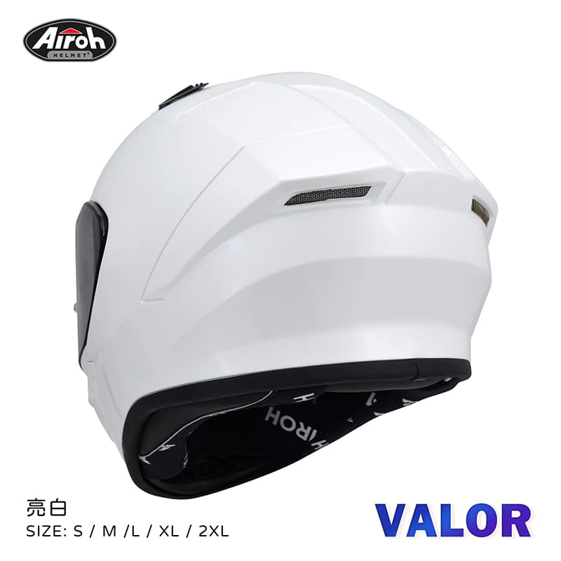 Airoh Valor 素色 亮白 輕量化 全罩 安全帽 亞洲版 總代理 公司貨