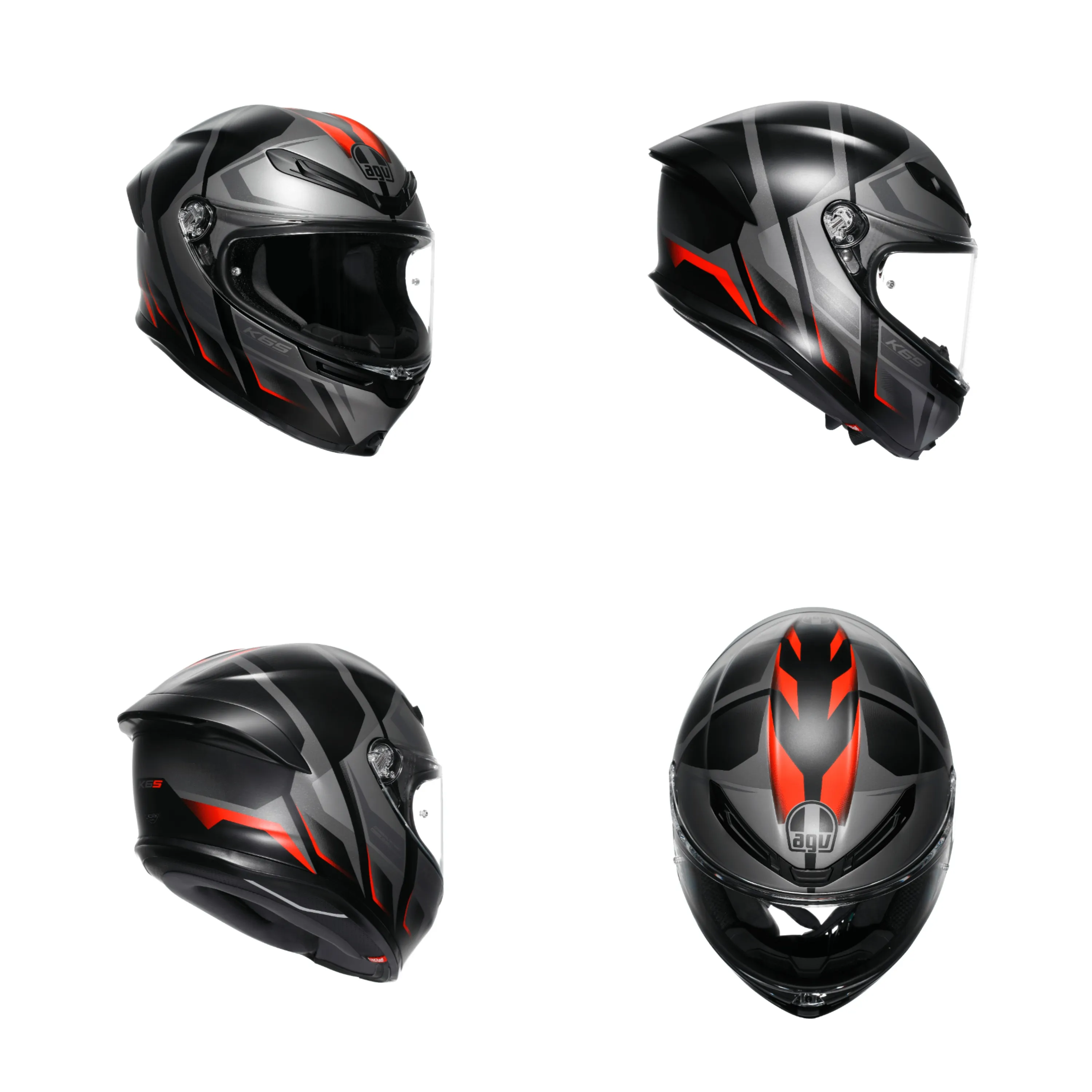 AGV K6 S KARVE 消光黑灰紅 公司貨 亞洲版 碳纖維 全罩安全帽 新款 K6S 輕量 大鴨尾