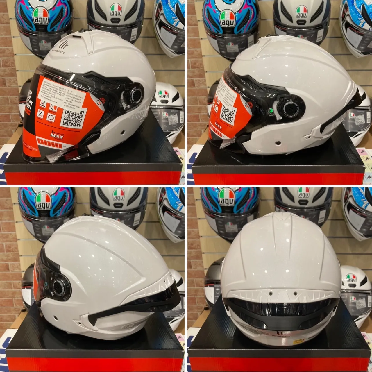 西班牙 MT COSMO SV 星際 珍珠白 3/4半罩 安全帽 快拆式鏡片 內墨鏡 鴨尾 亞版公司貨