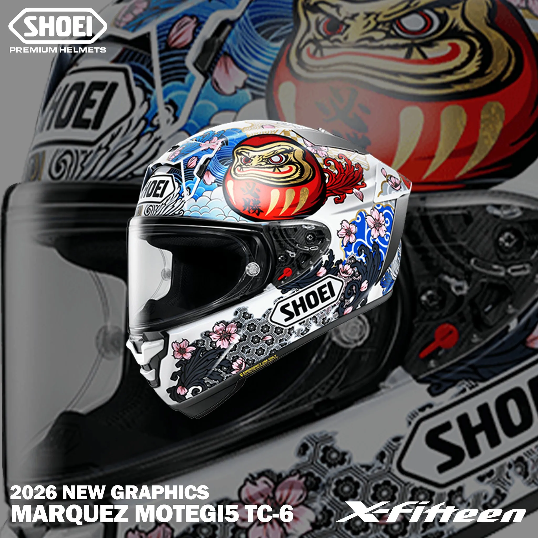 【預購】SHOEI X-15 MARQUEZ MOTEGI5 TC-6 白招財貓 大橋公司貨 茂木站 祭典帽 