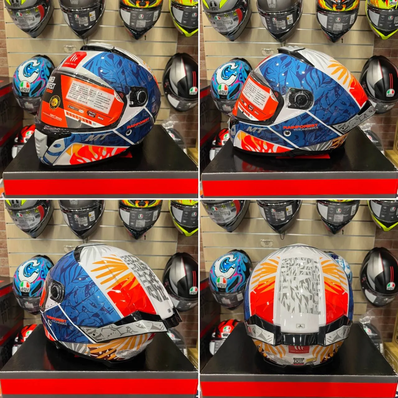 西班牙 MT THUNDER 4 SV 雷神4 白藍橙雨林 全罩 安全帽 進口帽 亞版 公司貨