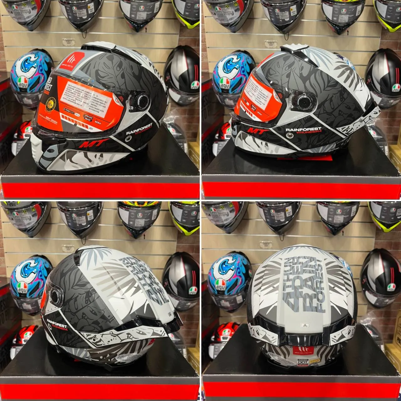 西班牙 MT THUNDER 4 SV 雷神4 啞黑灰白雨林 全罩 安全帽 進口帽 亞版 公司貨