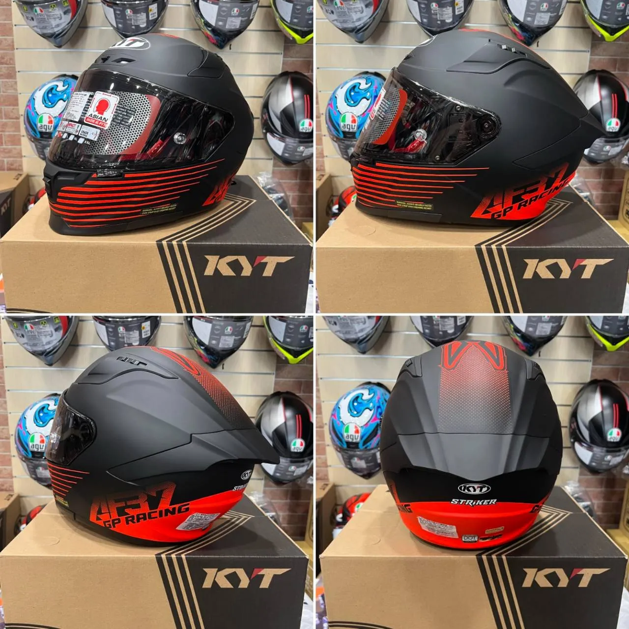 KYT STRIKER AF37 LIVERY 消黑紅 全罩式安全帽 大壓尾