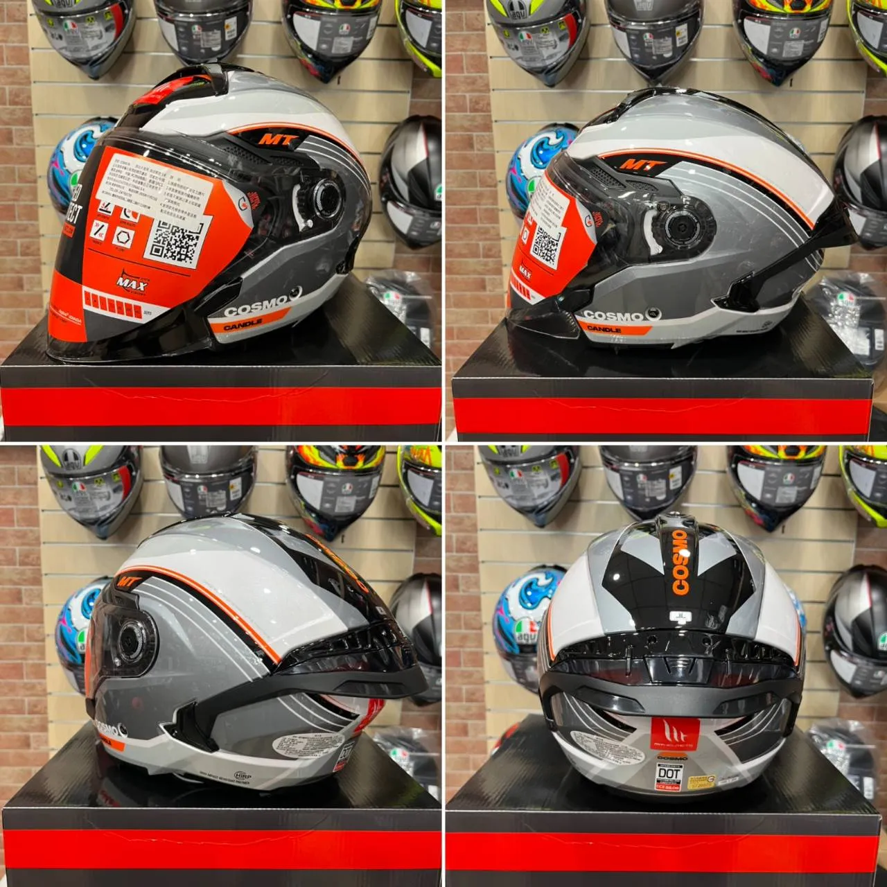 西班牙 MT COSMO SV 星際 黑灰白線條 3/4半罩 安全帽 快拆式鏡片 內墨鏡 鴨尾 亞版公司貨