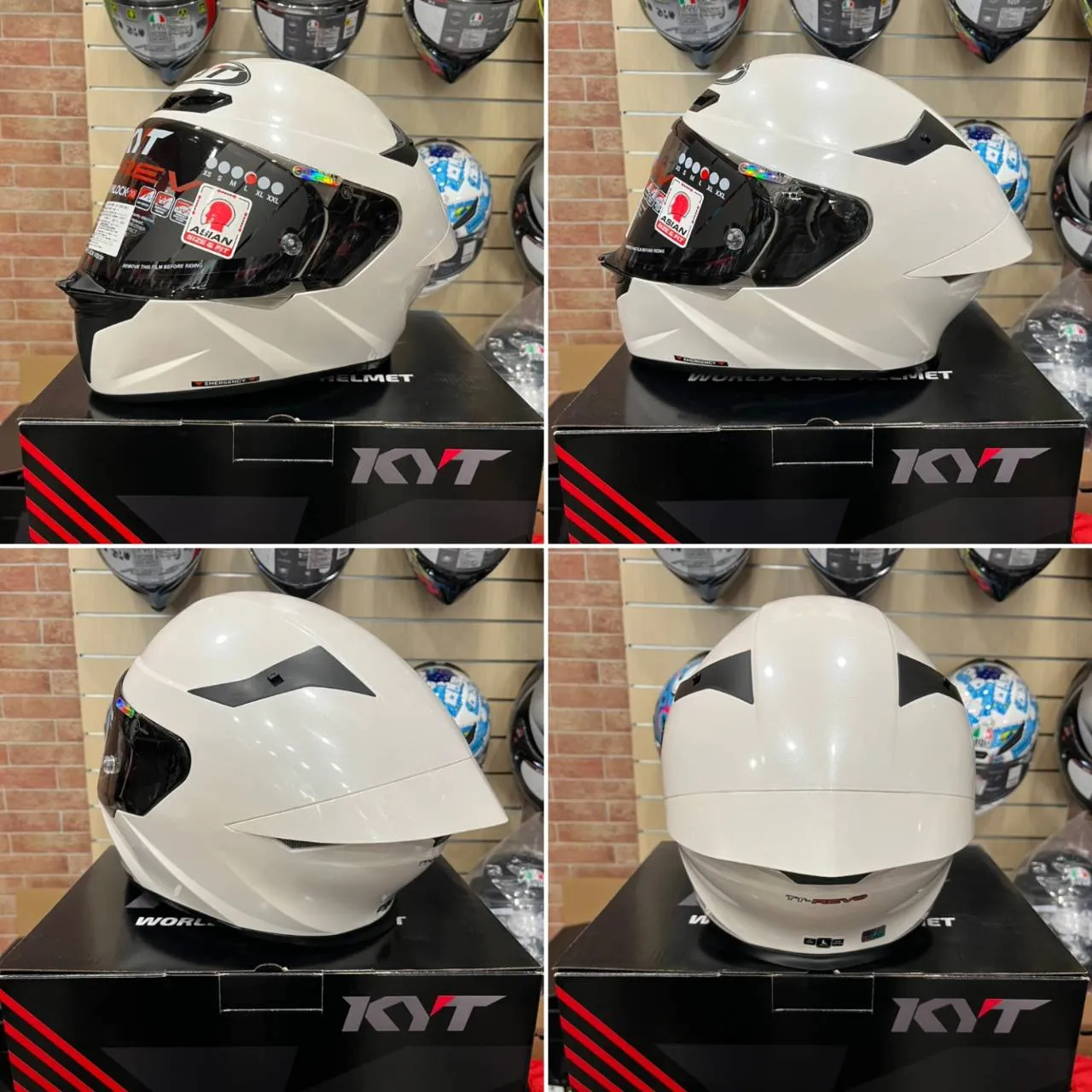 KYT TT-REVO TT-R 素色 珍珠白 素白 全罩式 安全帽 送燻黑押尾 公司貨 TTR