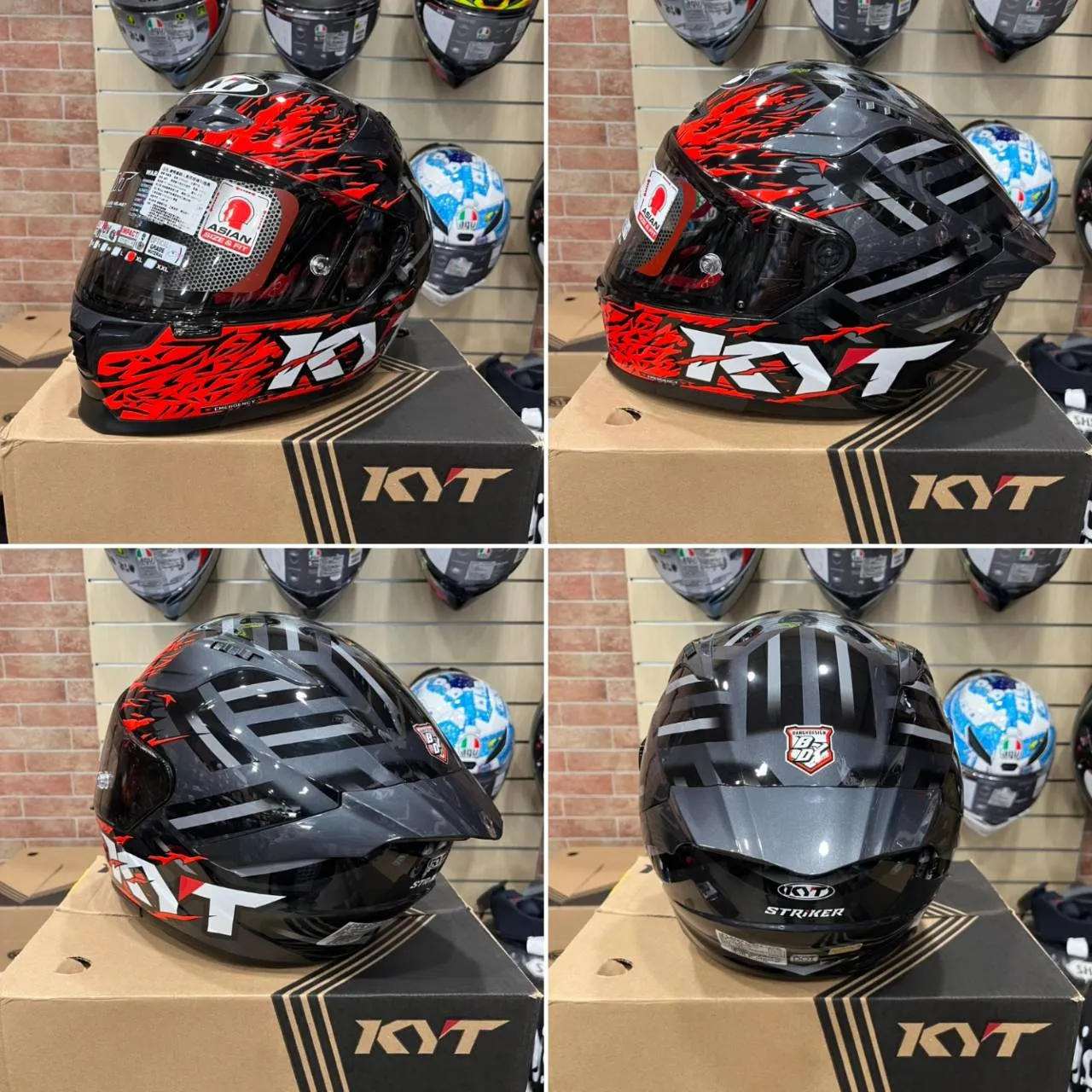 KYT STRIKER #F紅 全罩式安全帽 大壓尾